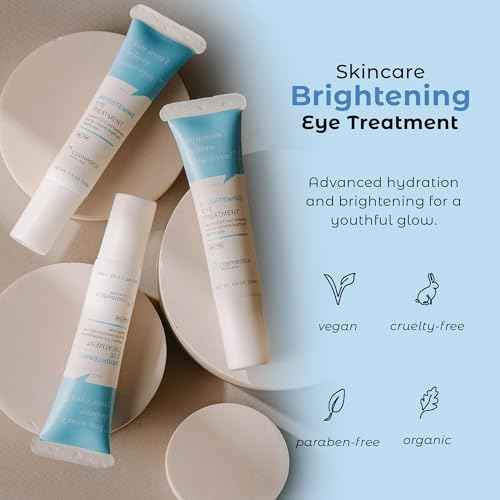 New Brightening Eye Gel With Hyaluronic Acid, Vitamin C & E, Peptides For Dark Circles Puffiness, Wrinkles, Fine Lines, Crows Feet, Dark Spots For A More Radiant Appearance 0.5 FL OZ (15 ML)