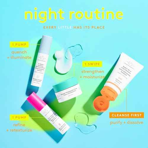 Drunk Elephant The Littles 7.0 Kit - 6 Travel-Friendly A.M. and P.M. Essentials - Clean Clinical Skincare - Cruelty-Free - Dermatologist-Tested - Free of Essential Oils, Silicones, and Fragrance