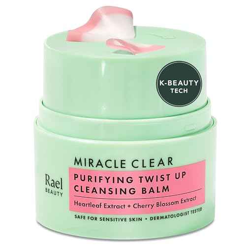 Rael Makeup Remover, Miracle Clear Cleansing Balm ? Twist-Up Makeup Remover Balm with Rice Bran & Jojoba Oils, Korean Skin Care (1.69 fl oz)