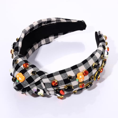 Thanksgiving Crystal Velvet Headband Cross Knotted Turban Headdress Colorful rhinestone Statement Wide Hair Band Hoop Accessories For Women Girls