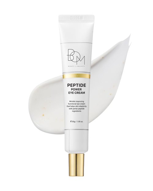 BOM COSMETICS Peptide Power Eye Cream - Lightweight 99% Pure Gold Formula for Collagen Boost | 1.05 Fl Oz