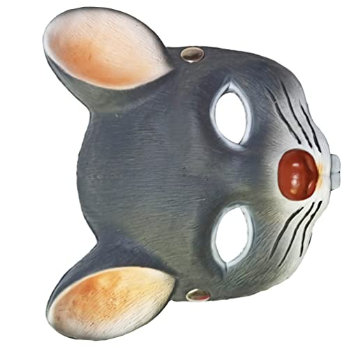 NOLITOY Rat Head Masks Animal Mouse Masks for Halloween Costume Party Props Brown