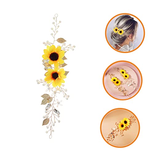 Beavorty Sunflower Headband Sun Flower Headband Hair Accessories Silk Cloth Bride Delicate Flowers Headband