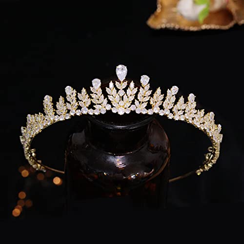 FASNAHOK Cubic Zirconia Tiaras for Women Silver Princess Birthday Queen Crowns CZ Wedding Hair Accessories for Bride Coronas Para 15 Anos Quinceaneras 2023