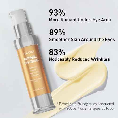 Retinol Eye Cream for Anti-Aging & Wrinkles ? Firming, Hydrating & Repairing Eye Serum with Niacinamide, Hyaluronic Acid, Vitamin E & Bifida Ferment Lysate, 0.7 Fl Oz (Pack of 1)