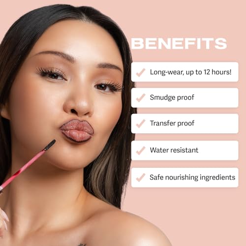 Sacheu Lip Liner STAY-N Peel Off Lip Stain — Long Lasting Waterproof Lip Tint with Hyaluronic Acid & Vitamin E — Transfer Proof Matte Finish, Vegan & Cruelty-Free (Original Bundle)