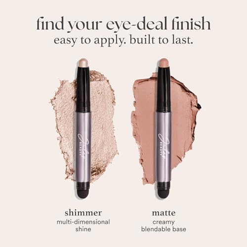 Julep Eyeshadow 101 Cream-to-Powder Waterproof Shadow Stick – Evergreen Shimmer – Long-Lasting, Crease-Proof, Deep Green Shimmer Cream Eyeshadow with Built-in Smudger