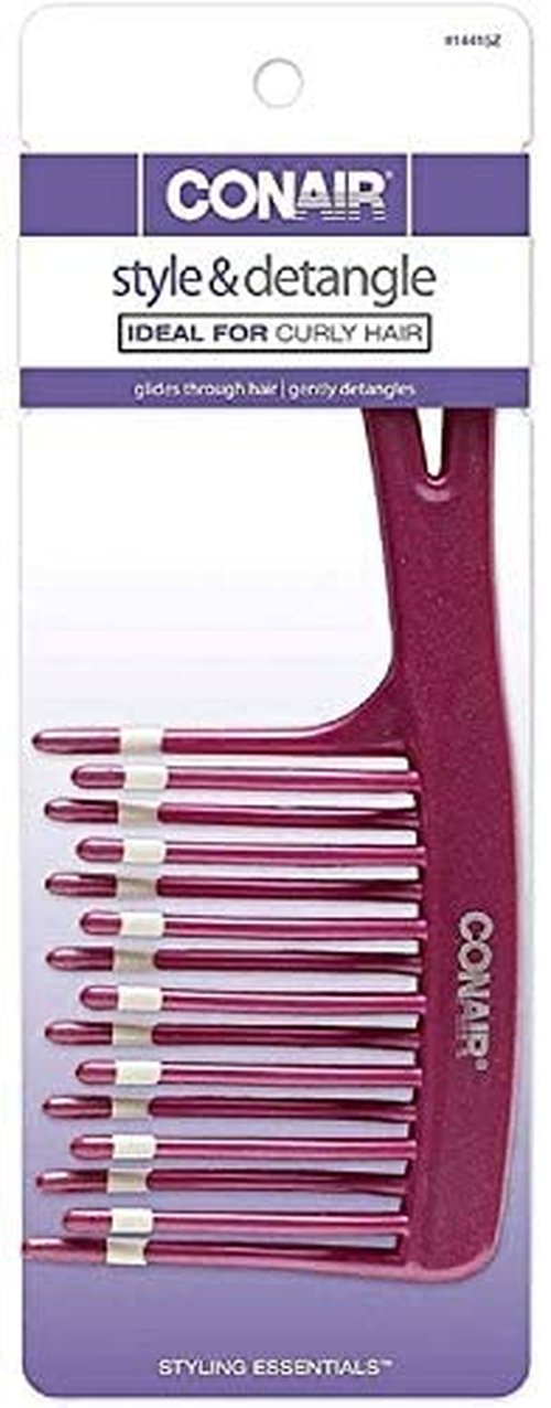 Conair Styling Essentials Detangle Comb - Effortless Styling & Tangle-Free Hair | Pack of 3