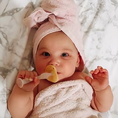 haakaa Infant Toothbrush, Easy to Hold 360° Baby Toothbrush, Train 6month+ Infants Babies and Toddlers for Oral Hygiene, Teether Effect for Sore Gums, 1pc (Clear)