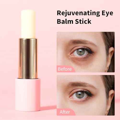 Retinol Eye Stick, Anti-Aging Eye Cream for Wrinkles, Dark Circles, Puffiness & Bags Under Eyes, All-in-one Multi Eye Balm with Caffeine, Vitamin C, Hydrating & Firming Skin