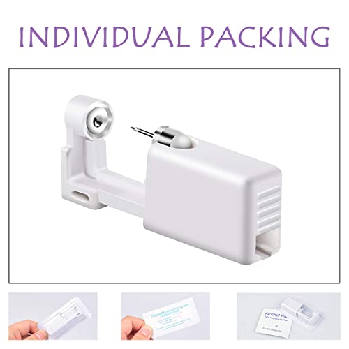 6 Pack Ear Piercing Kit Disposable Self Ear Piercing Gun No Pain Ear Piercings Gun Kit Tool (blue purple)