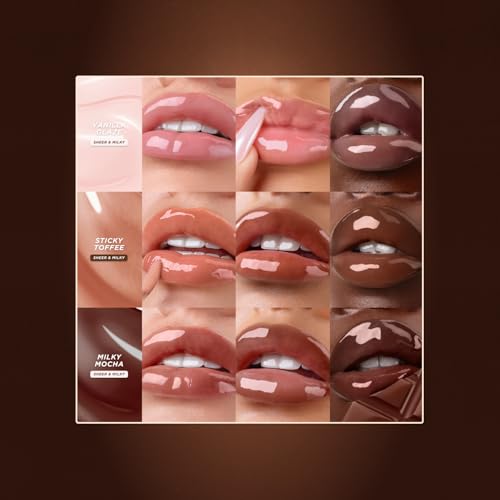 Gisou Honey Infused Lip Oil – Hydrating & Glossy Lip Oil with Mirsalehi Honey & Jojoba Seed Oil, Non-Sticky Shine, Bee-lini Peach, 0.27 Fl Oz