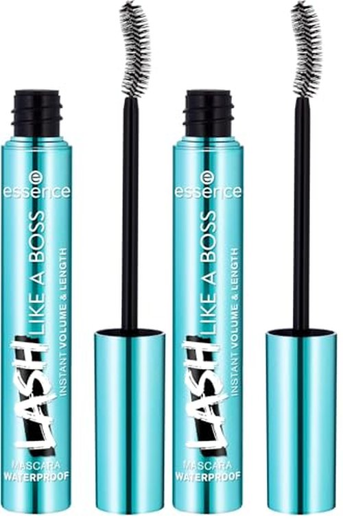 essence | Lash Like A Boss Instant Volume & Length Waterproof Mascara | Long Lasting Formula & Curved Fiber Brush | Vegan & Cruelty Free | Free From Parabens & Microplastic Particles