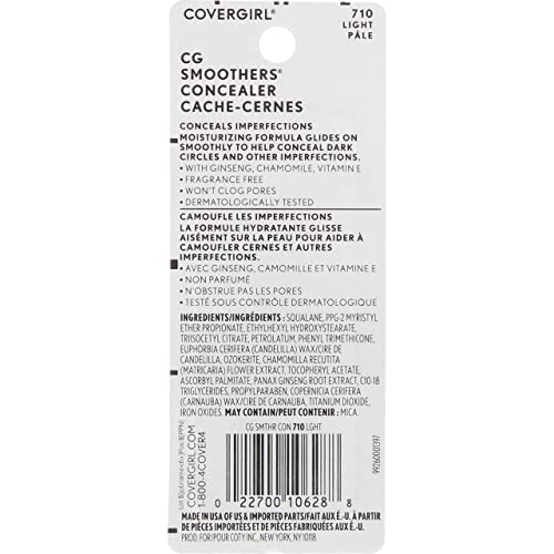 CoverGirl Smoothers Concealer, Light [710], 0.14 oz (Pack of 3)