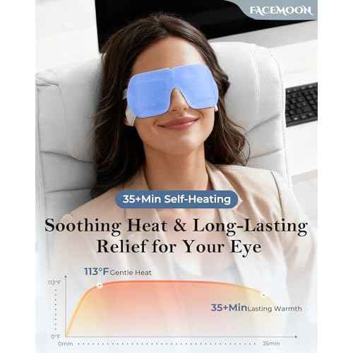 Self Heating Steam Eye Masks ? Moist Heated Masks for Dry Eyes, Digital Eye Strain & Stress Relief, Warm Compress for Relax, Travel, Office, Sleep & Spa, Unscented (16 Packs)