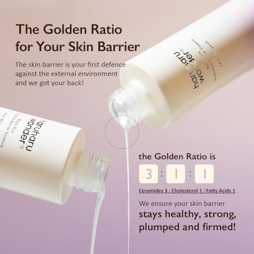 haruharu Wonder Black Rice Probiotics Barrier Essence 1.01 fl. oz., Travel Size Essence Toner to Strengthen Skin Barrier with Ceramides, Fermented Ingredients, Soothing, Moisturizing, Plumping