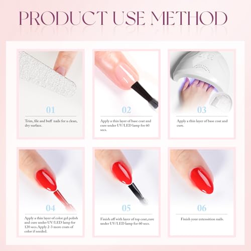 Double Rhythm Gel Polish 15ML Jelly Sheer Pastel Light Milky Color Pearl White Bottle 1 PC 0.5 OZ Full Size Nail Art Salon at Home (Pale Pink-D1470)