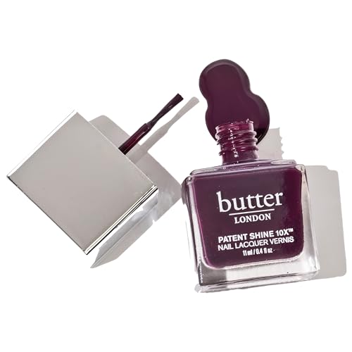 butter LONDON Patent Shine 10X Nail Lacquer, Helps Protect & Strengthen Nails, Gel-Like Finish & Chip-Resistant, 10-Free Formula, Vegan, Cruelty & Paraben Free, Proper Do