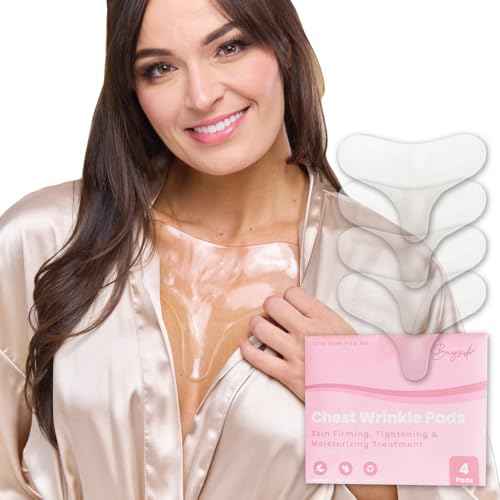 Chest Wrinkle Patches Reusable | Anti-Aging Patches for Fine Lines | Long-Lasting Wrinkle Pads for a Youthful Appearance | Skin-Safe Chest Care Solution | Includes 4 Durable Pads for a Smooth Look 4ct