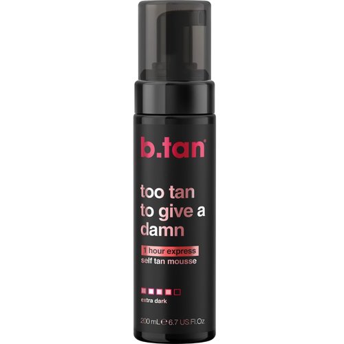 b.tan Ultra Dark Self Tanner Mousse - 1 Hour Express Sunless Tanning Foam for Gold Bronzing Glow, 6.7 Fl Oz