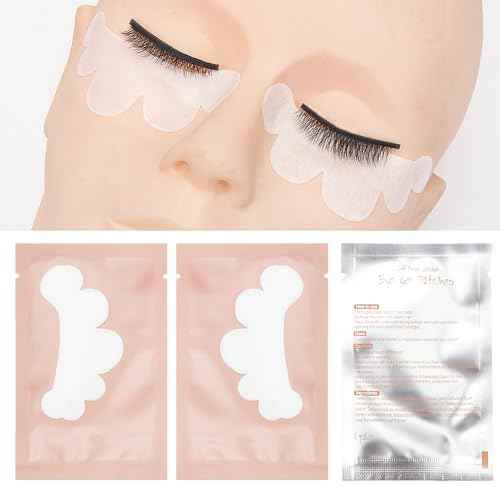 100 Pairs Eye Under Gel Pads Eyelash Extensions Patches,Lash Extension Lint Free Under Hydrogel Eye Mask Pads Beauty Tools (Pink)