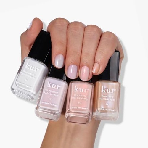 LONDONTOWN Illuminating Nail Concealer - Sheer Brightening Polish & Strengthener for Discolored Nails | 21+ Free, 0.4 Fl Oz