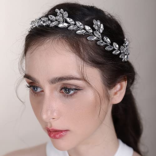 BERYUAN Headband Crystal Headband for Bride mint green Princess Headband Wedding Party Evening Casual Headpieces Hair Accessories for Women and Girls