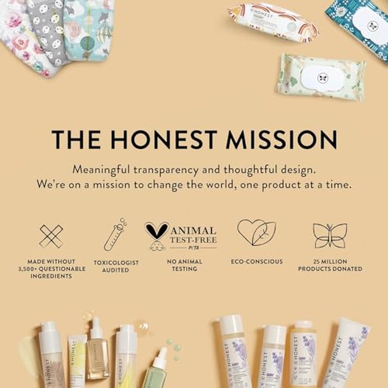 The Honest Company 2-in-1 Baby Shampoo & Body Wash, Fragrance-Free, Gentle, Tear-Free, Hypoallergenic, Naturally Derived, Sensitive Skin, 18 fl oz