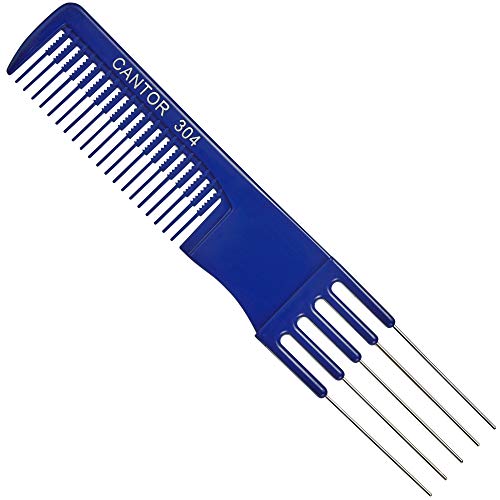 Lift Teasing Comb and Hair Pick – 1 Pack Stainless Still Lifts - Chemical and Heat Resistant Detangler Comb – Anti Static Comb For All Hair Types – By Cantor