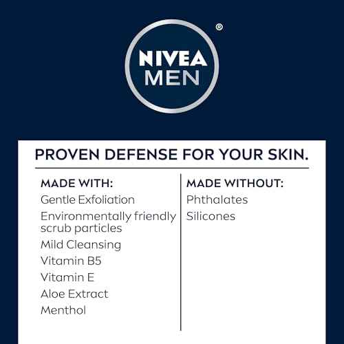 NIVEA MEN Maximum Hydration Deep Cleaning Face Scrub With Aloe Vera, 3 Pack of 4.4 Oz Tubes