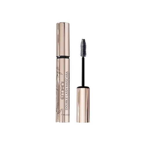 Emani Double Lash Mascara - Volumizing Formula for Sensitive Eyes, Hypoallergenic & Vegan - Granite Black, 0.23 Fl Oz