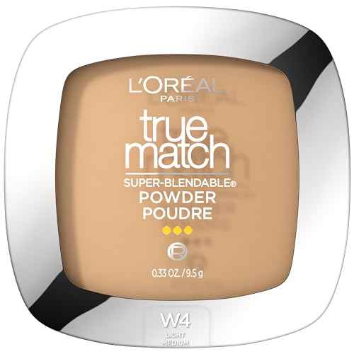L'Oreal Paris True Match Super Blendable Oil Free Powder Foundation, W4 Light Medium, 0.33 oz, Packaging May Vary