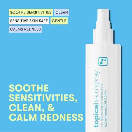 BRIOTECH Topical Skin Spray, Hypochlorous Acid Spray for Sensitive Skin, HOCl Facial Mist, Full Body Support Against Irritation, Calm Redness, Soothe Foot & Scalp, 4 oz