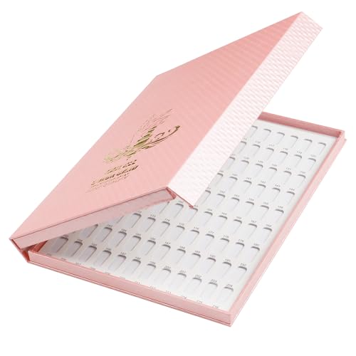 Professional 216 Nail Colors Chart, Nail Gel Polish Organizer Display Card Book, Nail Art Salon Nail Swatch Stick Card board Painting Practice Book