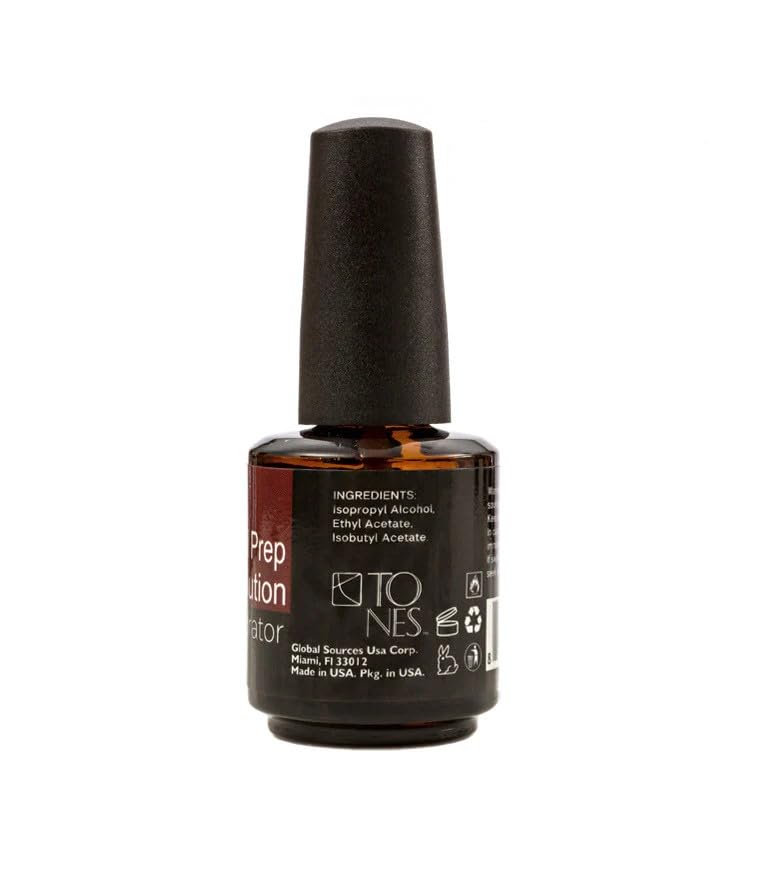 Tones Nail Prep Dehydrator - Maximum Adhesion & pH Balancer for Acrylic, Gel & Dip Powder | Made in USA (0.5 fl Oz)
