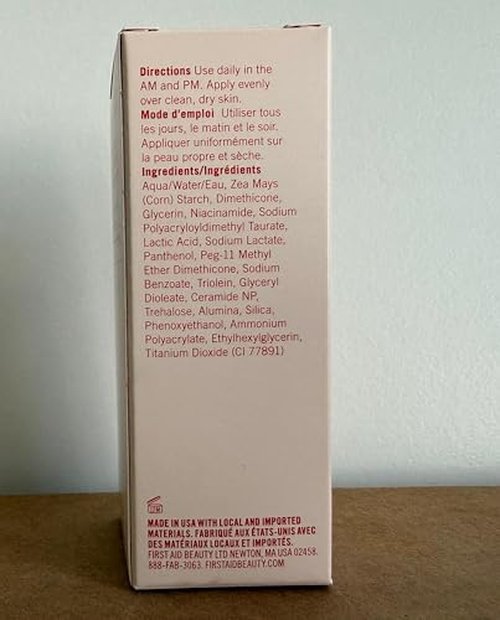 First Aid Beauty - KP Smoothing + Brightening Body Lotion with 10% AHA, Lactic Acid, Urea + Colloidal Oatmeal, Exfoliate & Moisturize, Banish Keratosis Pilaris Bumps, NEW Peach Scent (6. 7 fl oz)