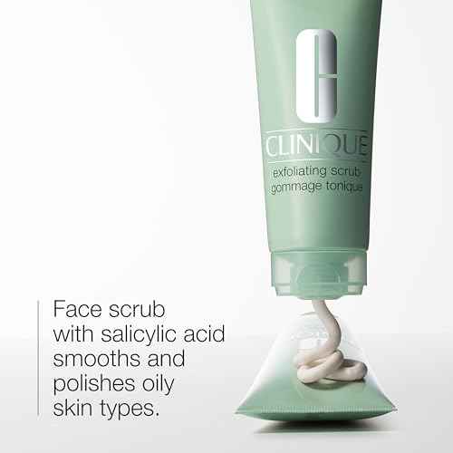 Clinique Exfoliating Face Scrub With Salicylic Acid For Oily Skin Types | Refreshing + Refining, 3.4 Fl Oz