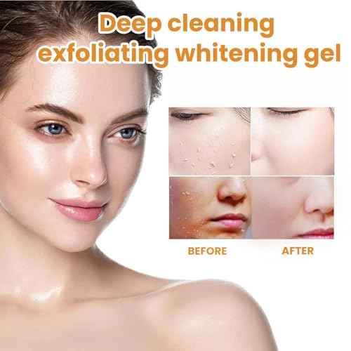 Orange Exfoliating Gel Scrub, Deep Cleansing Moisturizing Scrub with Enzymes, Purifying Exfoliating Gel for Face & Body, Facial Exfoliator Cleanser to Remove Blackheads (3PC, 1)