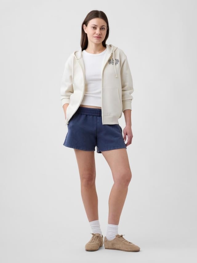 GAP Women's Hooded Logo Full Zip Jacket - Stylish Comfort for Everyday Wear