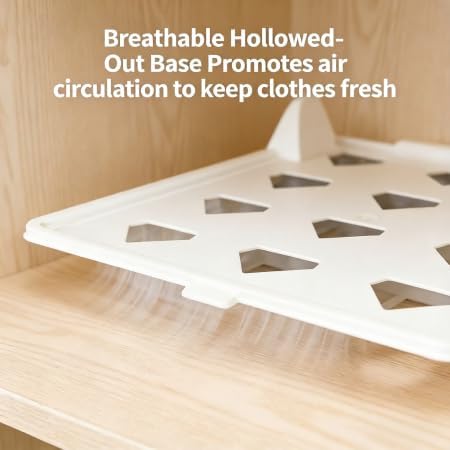 Skiennix 5-Piece Clothing Organizer - Stackable Closet Storage with Flip-Top Lid | Durable PP Material for T-Shirts and Shirts