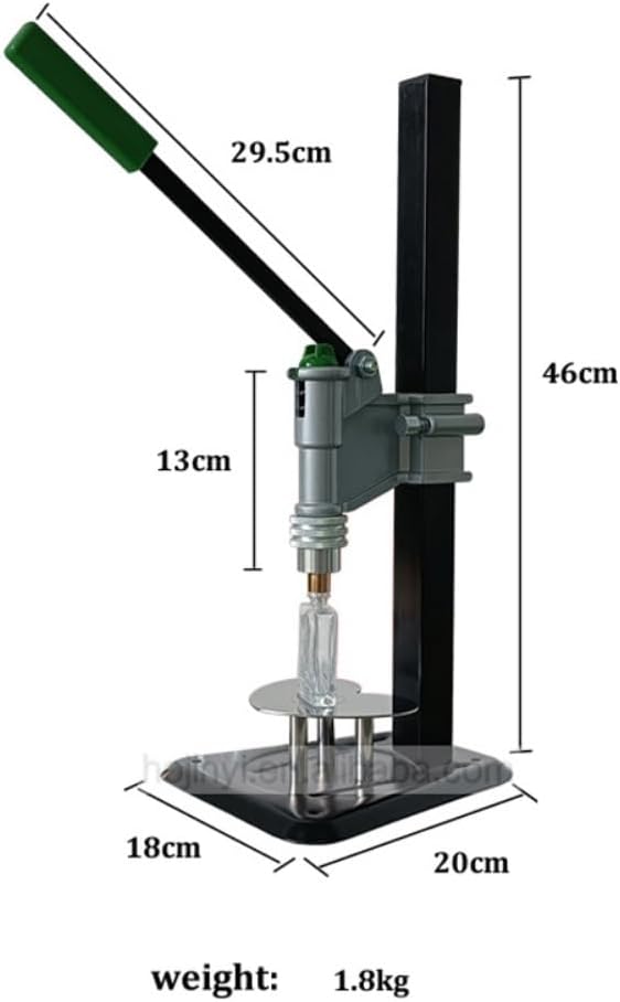 Skiennix Manual Bench Bottle Capper - 13mm to 20mm Perfume Spray Glass Bottle Sealer | Detachable Crimping Tool (15mm)