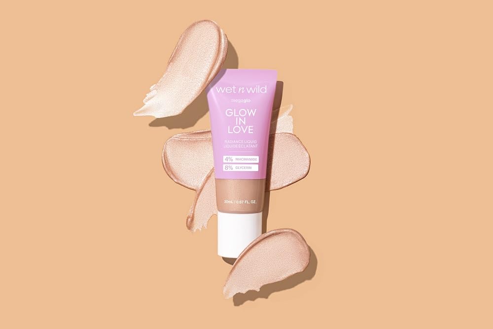 Wet n Wild Mega Glo Liquid Highlighter - Sheer & Buildable Radiance with 4% Niacinamide | Glow In Love