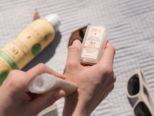 Babo Botanicals Daily Sheer Mineral Tinted Sunscreen Stick SPF 50 | Natural Zinc Oxide | Fragrance-Free, Water Resistant