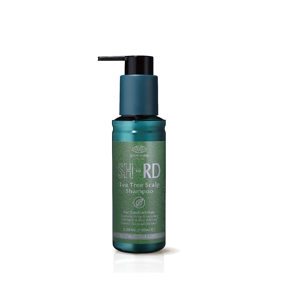 SH-RD Tea Tree Shampoo - Deep Cleansing Dandruff Relief for Dry, Sensitive Scalp | 3.38oz/100ml
