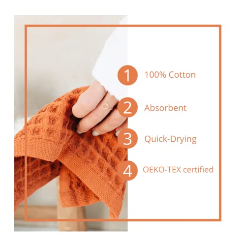 sea me at home Waffle Washcloths Set, 100% Turkish Cotton