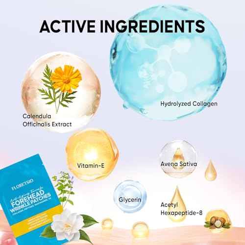 Forehead Wrinkle Patches Overnight 12 Pcs with Collagen: Forehead Fine Lines and Deep Wrinkles Treatment Remover, Anti Forehead and Between the Eyes Facial Wrinkle Patches, Hypoallergenic Patches