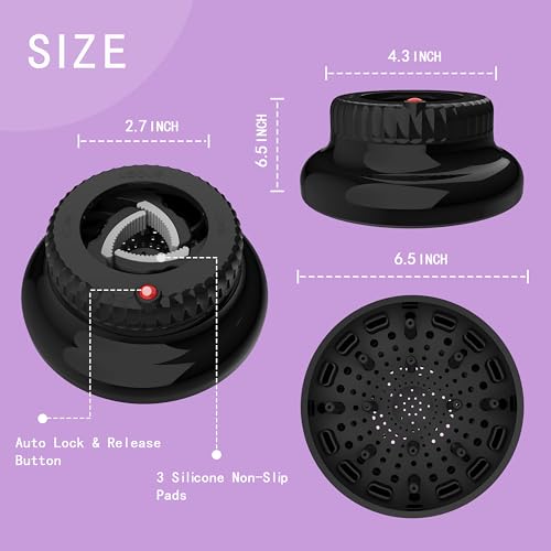 LIGOLIG Hair Difuser Attachment Universal Diffuser Hair Dryer for 1.4-inch to 2.4- inch Blow Dryer, Hair Diffuser for Curly Hair and Natural Wavy Hair (Black)