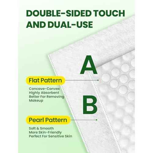 Elvira 100 Count Disposable Face Towels, Biodegradable Facial Cleansing Towels, Ultra Soft & Thick Cloth for Sensitive Skin, Makeup Remover Dry Wipes, Lint-Free Towelettes for Cleansing