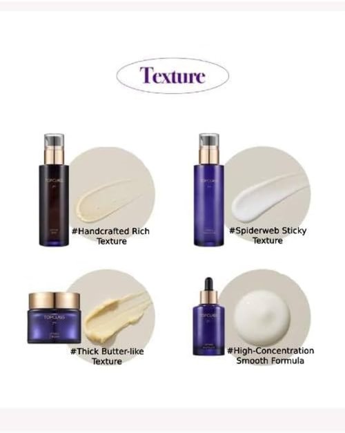 CHARMZONE TopClass Lifting 7th Skincare Set - Korean Anti-Aging 4-Piece Firming & Hydrating Set with Toner, Emulsion (4.05 fl oz) & Cream (1.69 fl oz)