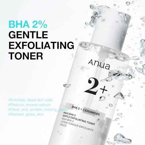 ANUA BHA 2% Gentle Exfoliating Toner, Mild Facial Exfoliant, Salicylic Acid for Pores and Sebum, Teatree Extract, Hyaluronic Acid, Ceramides (150ml / 5.07 fl.oz.)